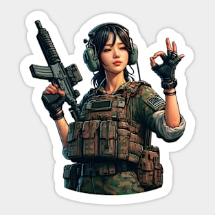 Tactical Girl Sticker